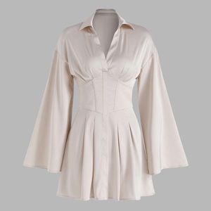 Cider Satin Corset Dress